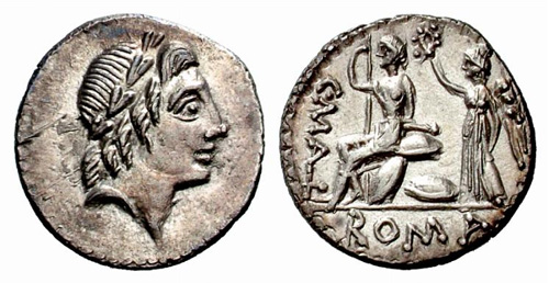 naevia roman coin denarius